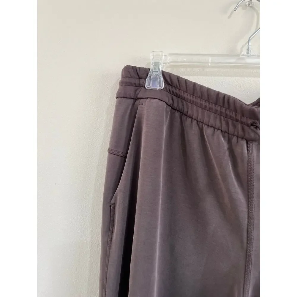 Lululemon Softstreme High Rise Pant 14 Brown Wide Leg Lounge Athleisure‎